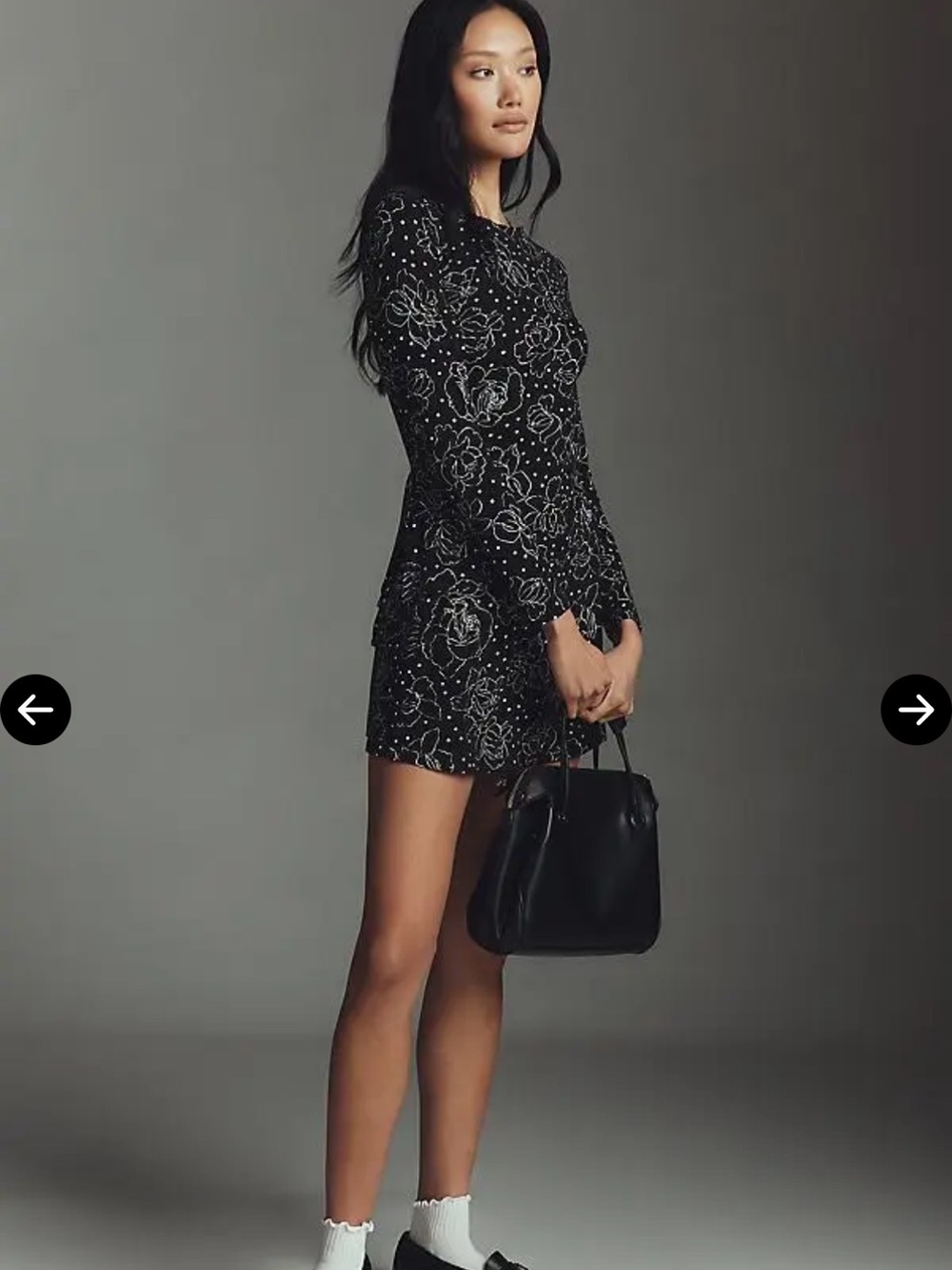 Lisa Says Gah Black Long-Sleeve Floral Print Top - Picture 6 of 8